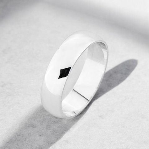 Серебряное обручальное кольцо "Легкость" ring0022 фото