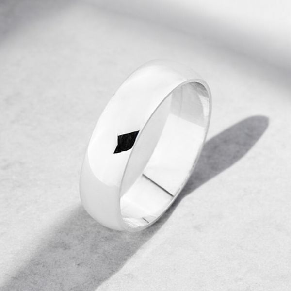 Серебряное обручальное кольцо "Легкость" ring0022 фото